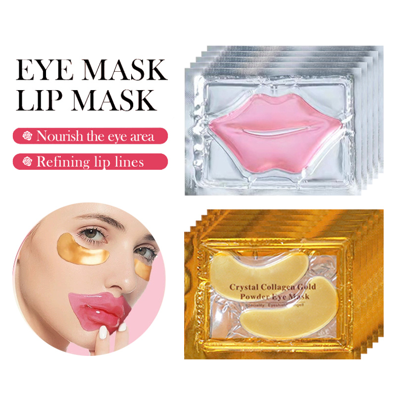 Skincare Collagen - 10/20szt Złota kryształowa maska kolagenowa na