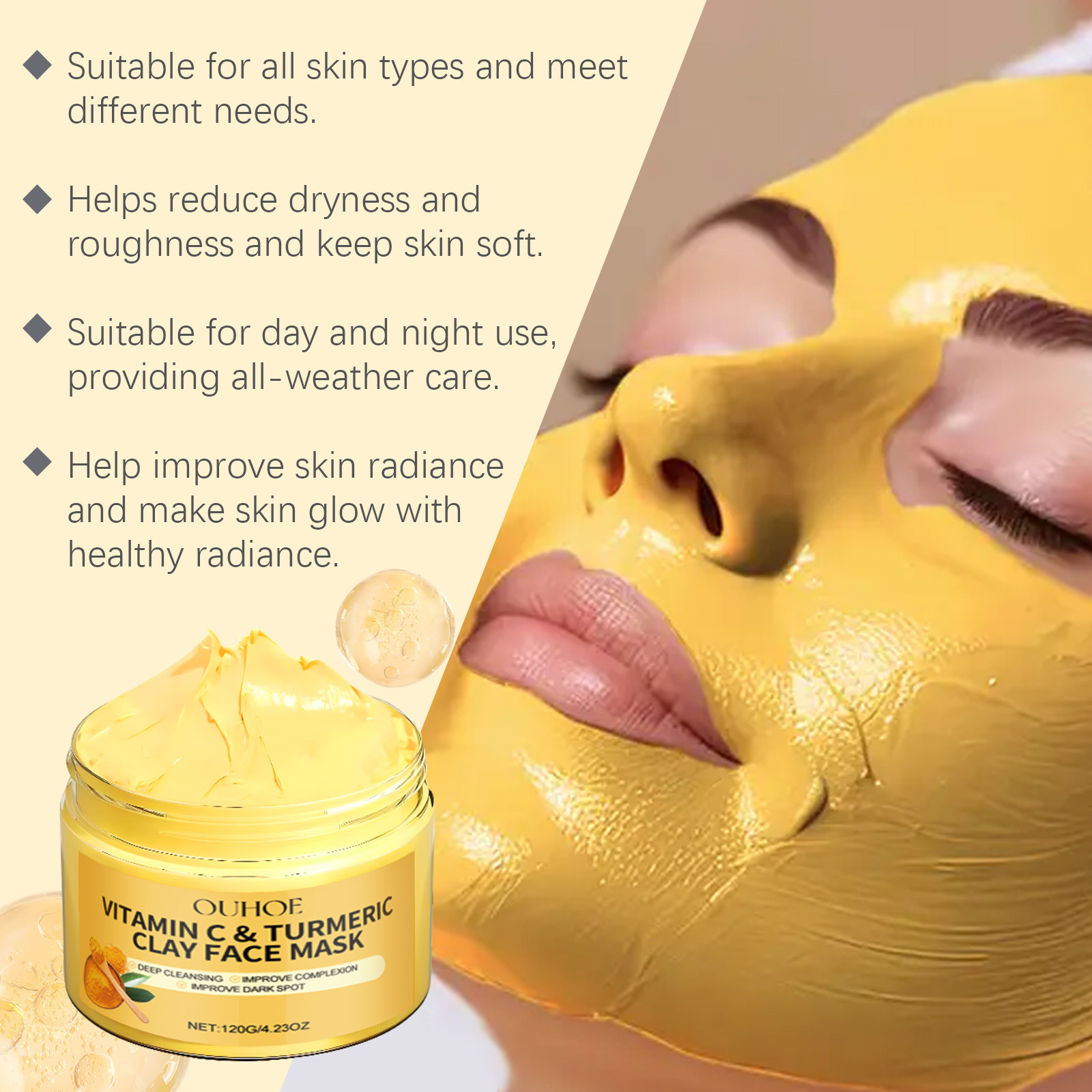 Maska do twarzy z kurkumą i wi – Bentonite Clay Mask recenzja i cena
