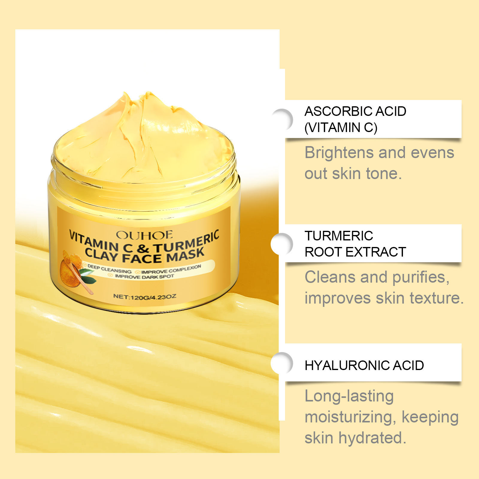 Maska do twarzy z kurkumą i wi – Bentonite Clay Mask recenzja i cena