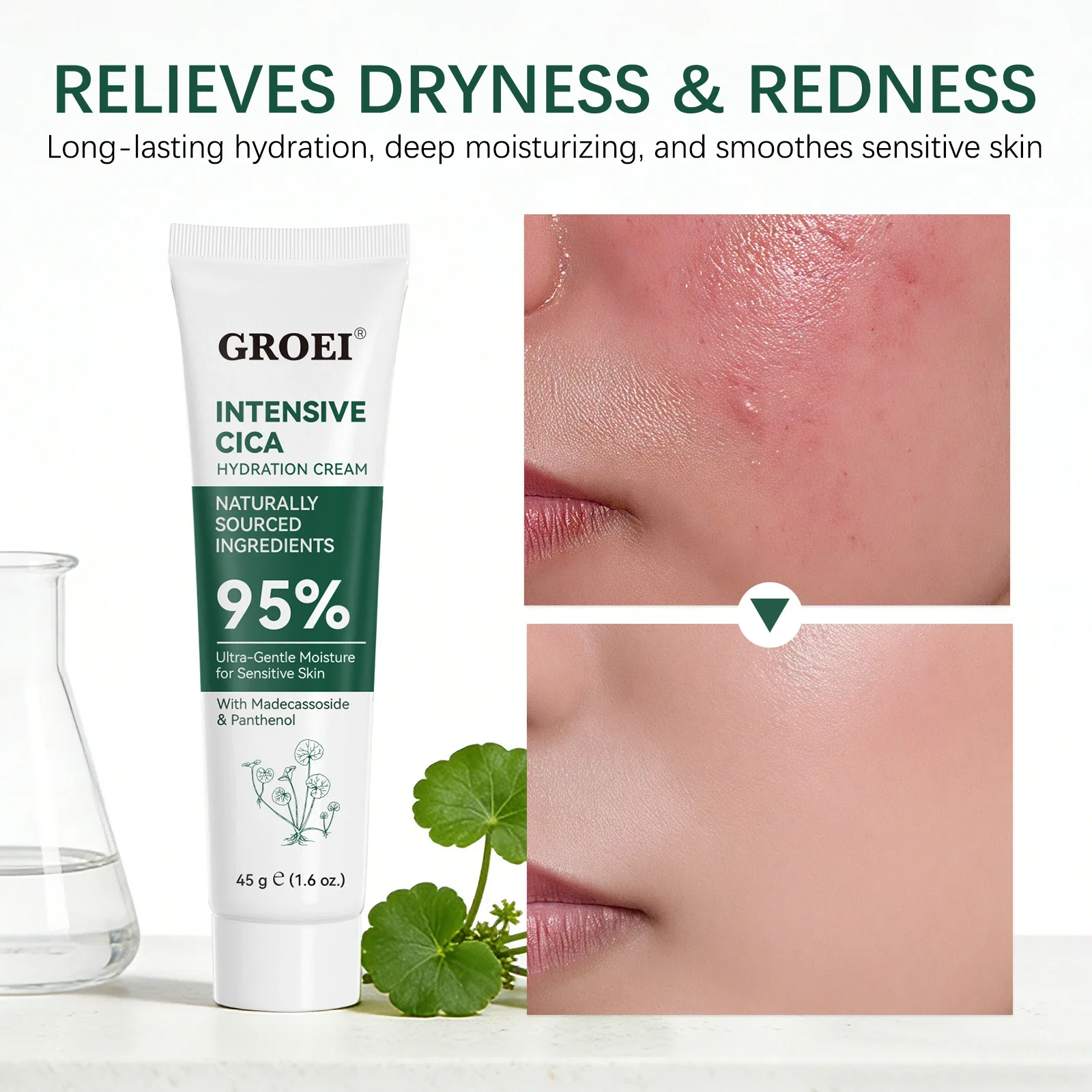 GROEI Krem nawilżający z trawą – Skincare Glowing recenzja i cena